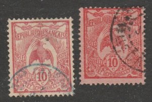 New Caledonia #95 Used Single Stamps Notably Different Shades