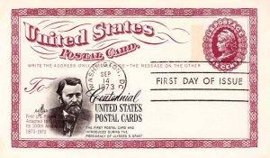 USA 1973 FDC Sc UX65 Ulysses Grant Artcraft Cachet Postal Card Washington DC