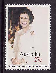 Australia-Sc#825- id12-unused NH set-QEII-56th Birthday-1982-
