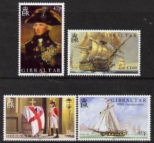 GIBRALTAR - 2005 - Battle of Trafalgar - Perf 4v Set - Mint Never Hinged