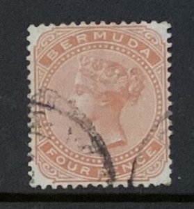 BERMUDA 1880 4d SG20 USED