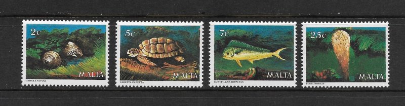 MARINE LIFE - MALTA #563-6  MNH