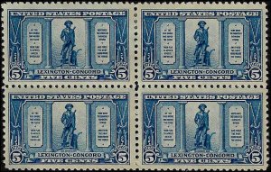 619 Mint,OG,HR/NH... Block of 4... SCV $104.00... Bottom pair are NH... VF/XF