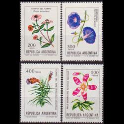 ARGENTINA 1982 - Scott# 1344-7 Flowers 200-500p NH