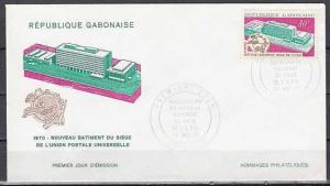 Gabon, Scott cat. 258. U.P.U. Headquarters issue. First day cover. ^