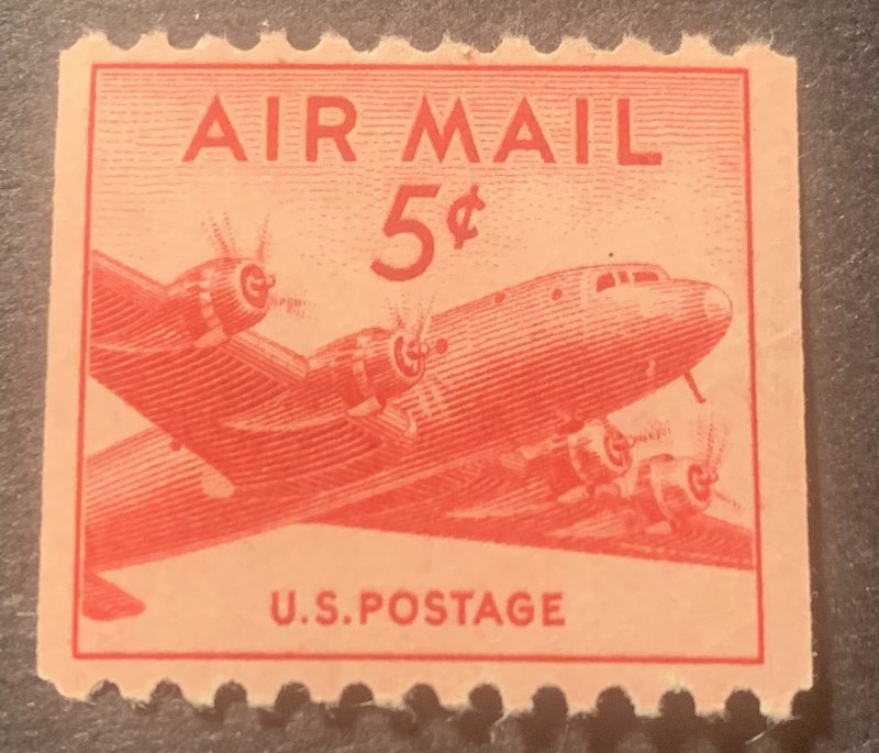 #C37 – 1948 5c DC-4 Skymaster Coil MNH