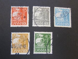 Denmark 1927 Sc 192-5,197 FU