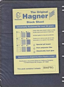 Used Once HAGNER  Stock Sheets Single Side 6 Row 5 Pages  Fits Standard Binders