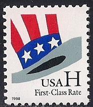 #3260 (33) cent Hat, H Rate, OG NH XF