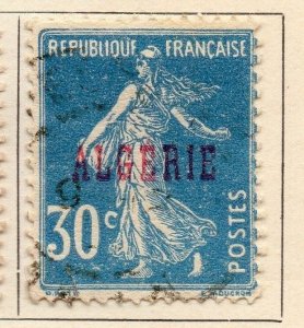 Algeria 1924-26 Early Issue Fine Used 30c. Optd 106855