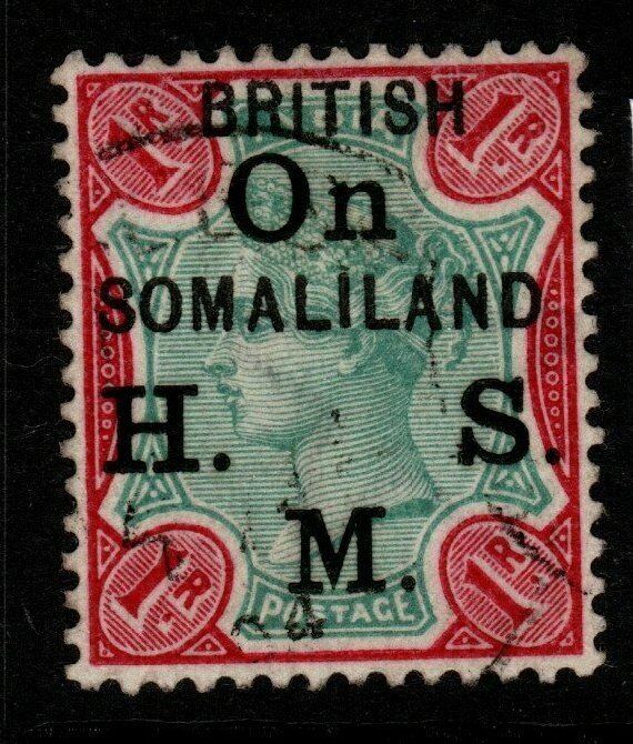 SOMALILAND SGO5 1903 1r GREEN & CARMINE FINE USED