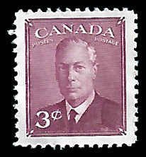 PCBstamps    Canada 286: 3c George VI, used, (2)