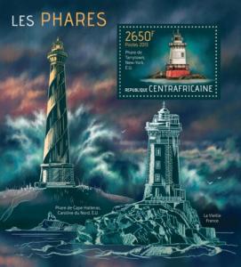 CENTRAFRICAINE 2013 SHEET LIGHTHOUSES