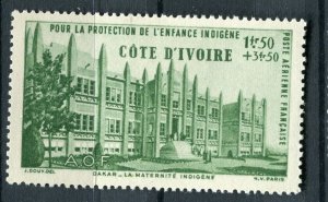 FRENCH COLONIES; IVORY COTE 1940s early AIR issue Mint hinged 1.50F. value