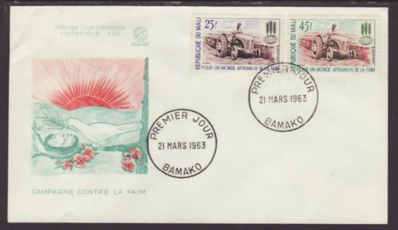 Mali 43-44 Farming 1963 U/A FDC