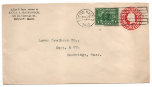 USA 1932 2c Pre Paid Cover + 1c Panama - Pacific Cover to UK WS23054