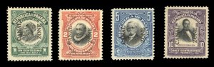 United States Possessions, Canal Zone #38-41 Cat$98, 1912-16 1c-10c, set of f...