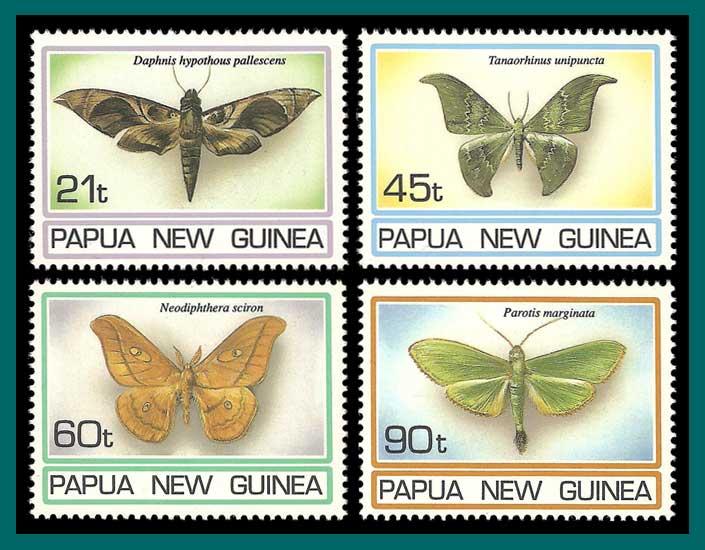 Papua New Guinea 1994 Moths, MNH  846-849,SG741-SG744