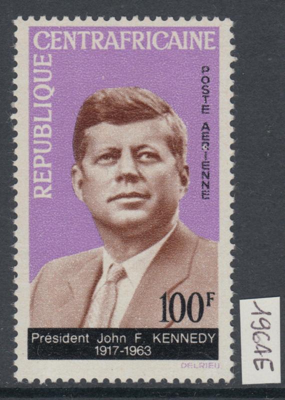 XG-Y757 CENTRAL AFRICAN - Kennedy, 1964 Airmail, 1 Value MNH Set
