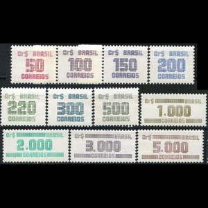BRAZIL 1985 - Scott# 1985-95 Numerals Set of 11 NH