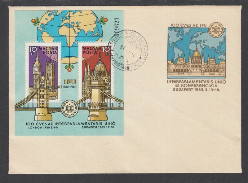 Hungary Sc 3169, C304-C305, CB30a FDC. 1967-89 issues, 3 cplt sets, unaddressed