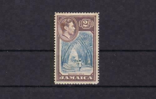 jamaica 1938 mounted mint   2 shilling stamp cat £35  ref r15624