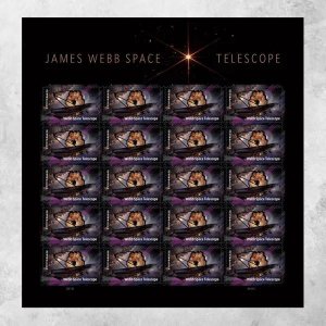 5 Sheets of 20 ,James Webb Space Telescope ,100 PCS