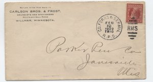 1909 #367 2ct lincoln FDC Gd. Forks & St. Paul RPO handstamp [6588]