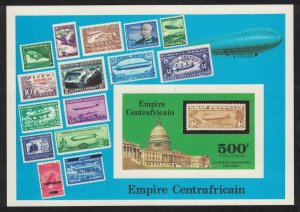 SALE Central African Empire 'Graf Zeppelin' Flights MS De-Luxe 1977 CTO SG#MS514