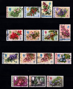 Bermuda 1970-75 Flowers Part Set (excl. 15c, 17c, 24c, 40c, £1+) [Used]