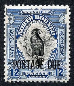 North Borneo SGD83 12c Post Due M/M Cat 75 Pounds