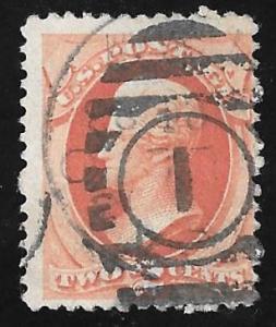 #183 2 cents Jackson Fancy Cancel Stamp used AVG