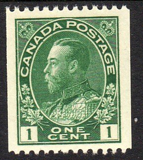 1915-1924 Canada KGV 1¢ coil MNH Sc# 131 CV $14. p.12 Horizontal
