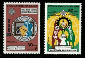 Malagasy/Madagascar 1983 - World Communications - 2v Sheets of 25 - 660-61 - MNH 