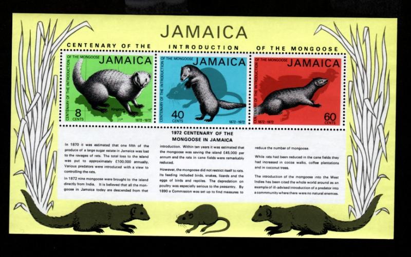 Jamaica 368a Mint NH S/S Mongoose!