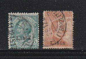 Libya 3, 7 U Overprints