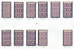 MOMEN: US STAMPS #502b 11 BOOKLET PANES MINT OG 2NH/9H CAT. $760 LOT #79929*