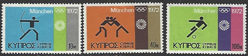 Cyprus #383-385 MNH Full Set of 3