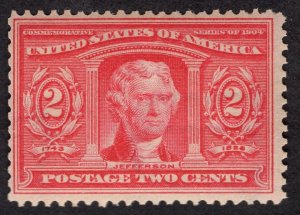 US #324 Fine, w/Original Gum. Never Hinged.