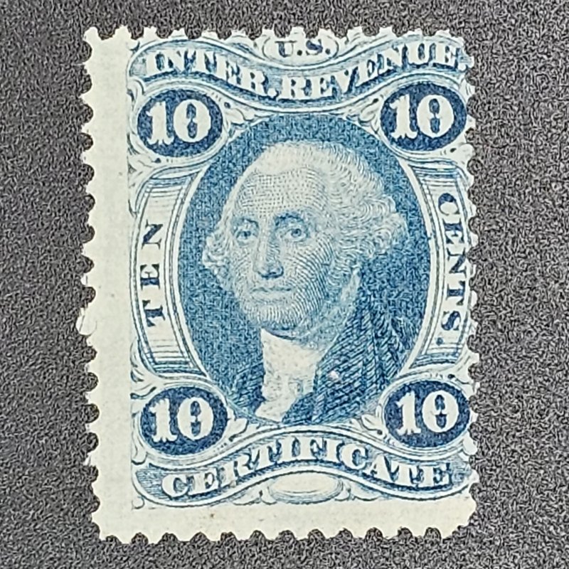 US R33 unused Revenue certificate stamp