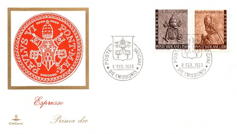 Vatican City, Worldwide First Day Cover