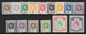 LEEWARD ISLANDS SG126/40 1954 DEFINITIVE SET MNH