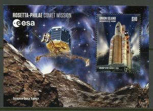 UNION ISLAND 2019 ROSETTA PHILAE COMET MISSION  S/S  MINT NEVER HINGED