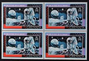 GRENADA #328 Block of 4 MNH Man’s first moon landing (Apollo 11) 1969