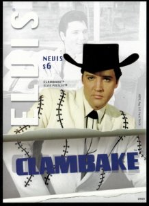 Nevis 2009 - Elvis Presley - IMPERF Souvenir Stamp Sheet - Scott #1566 - MNH