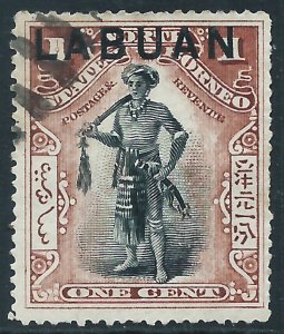 Labuan, Sc #72, 1c Used
