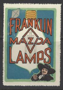 Early 1900s Franklin Mazda Lamps Promotional Poster Stamp (AW68)