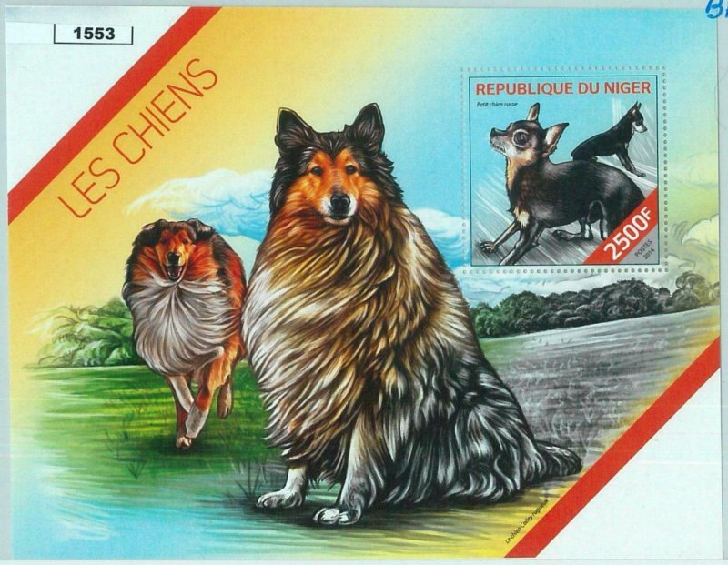 M1553 - NIGER - ERROR, 2014 MISSPERF SHEET: Dogs, Rough Collie