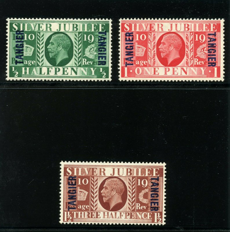 Morocco Agencies 1935 KGV Silver Jubilee set complete MLH. SG 238-240.