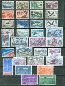 FRANCE AIR NICE LOT of 32 incl 4 SETS...USED NO THINS...CV$56.00